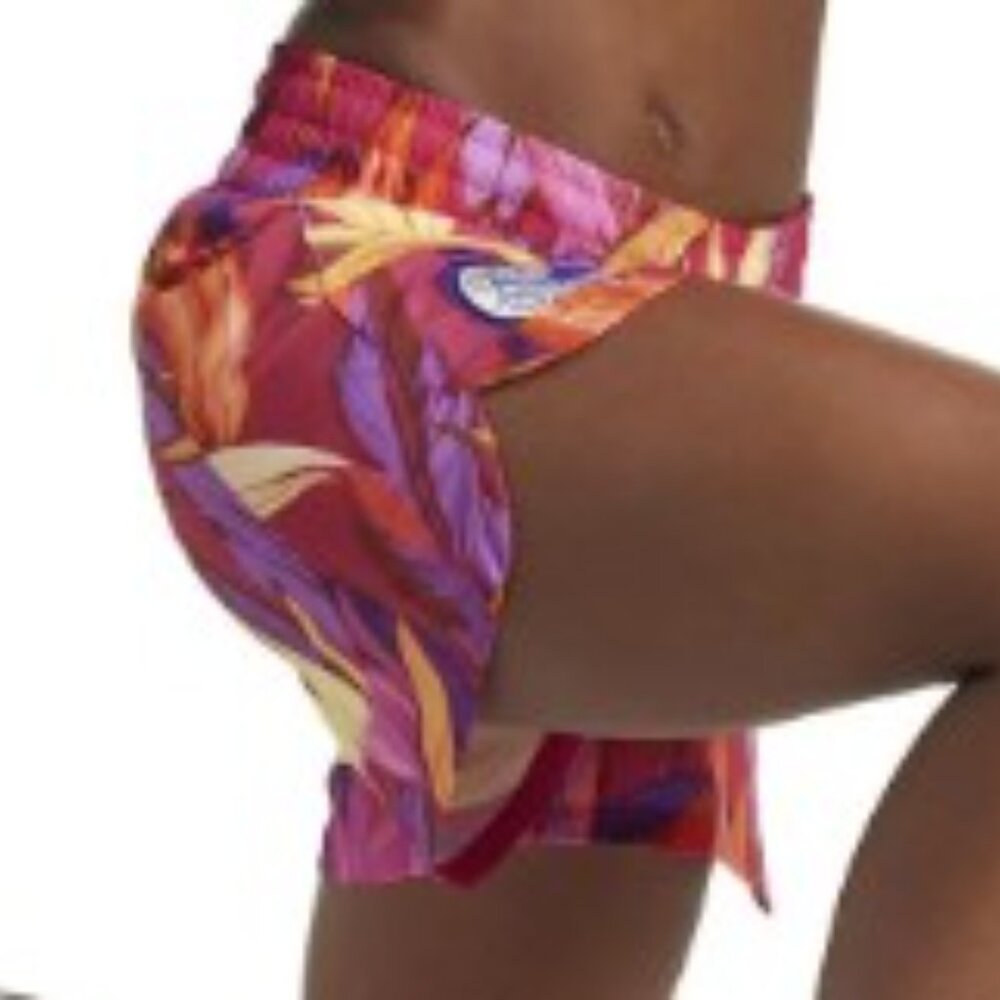 ADIDAS X FARM RIO Training Pacer Shorts in Bold Pink/Spring Yellow Sz MEDIUM - Picture 6 of 7